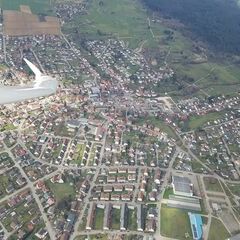 Flugwegposition um 10:16:49: Aufgenommen in der Nähe von Tübingen, Deutschland in 912 Meter